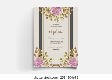 BRIDAL SHOWER FLORAL INVITATION TEMPLATE