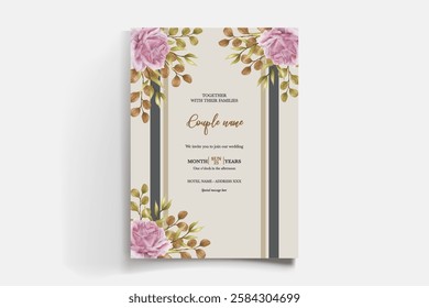 BRIDAL SHOWER FLORAL INVITATION TEMPLATE