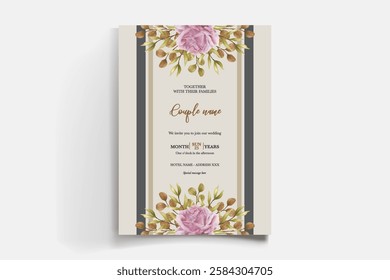 BRIDAL SHOWER FLORAL INVITATION TEMPLATE