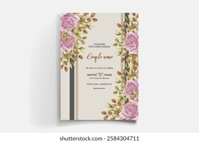 BRIDAL SHOWER FLORAL INVITATION TEMPLATE