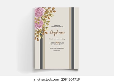 BRIDAL SHOWER FLORAL INVITATION TEMPLATE