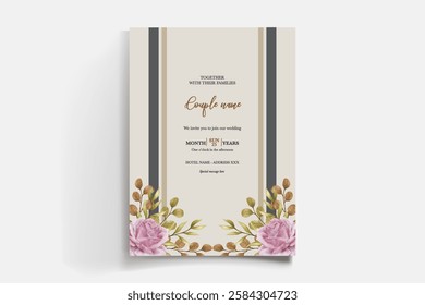 BRIDAL SHOWER FLORAL INVITATION TEMPLATE