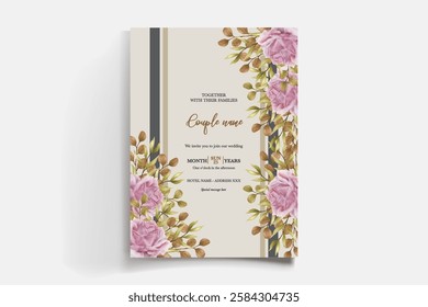 BRIDAL SHOWER FLORAL INVITATION TEMPLATE