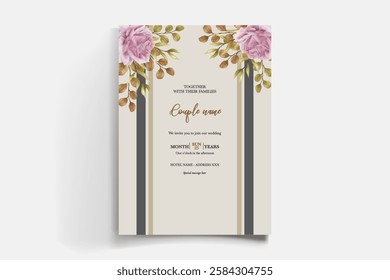 BRIDAL SHOWER FLORAL INVITATION TEMPLATE