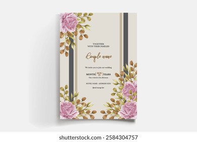 BRIDAL SHOWER FLORAL INVITATION TEMPLATE