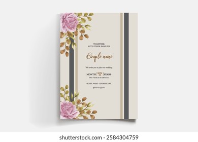 BRIDAL SHOWER FLORAL INVITATION TEMPLATE