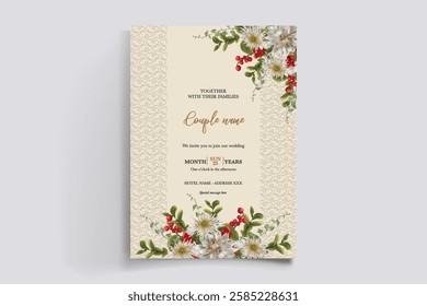 BRIDAL SHOWER FLORAL INVITATION TEMPLATE