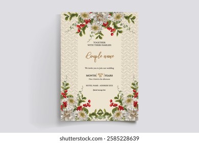 BRIDAL SHOWER FLORAL INVITATION TEMPLATE