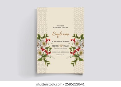 BRIDAL SHOWER FLORAL INVITATION TEMPLATE