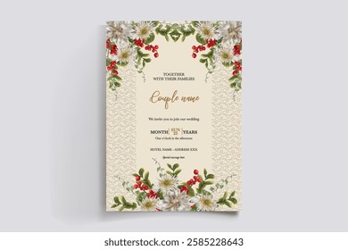 BRIDAL SHOWER FLORAL INVITATION TEMPLATE