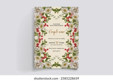 BRIDAL SHOWER FLORAL INVITATION TEMPLATE