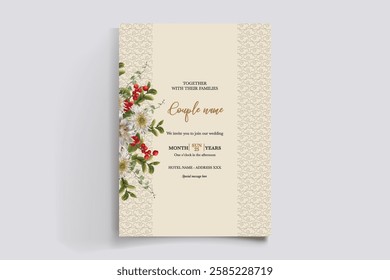 BRIDAL SHOWER FLORAL INVITATION TEMPLATE