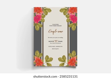 BRIDAL SHOWER FLORAL INVITATION TEMPLATE