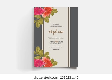 BRIDAL SHOWER FLORAL INVITATION TEMPLATE