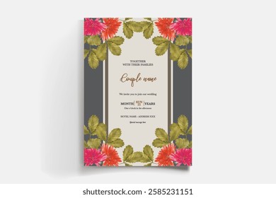 BRIDAL SHOWER FLORAL INVITATION TEMPLATE