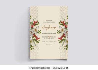BRIDAL SHOWER FLORAL INVITATION TEMPLATE