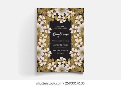 BRIDAL SHOWER FLORAL INVITATION TEMPLATE