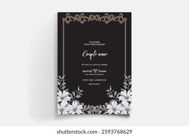 BRIDAL SHOWER FLORAL INVITATION TEMPLATE
