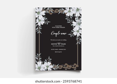 BRIDAL SHOWER FLORAL INVITATION TEMPLATE
