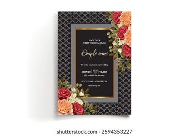 BRIDAL SHOWER FLORAL INVITATION TEMPLATE