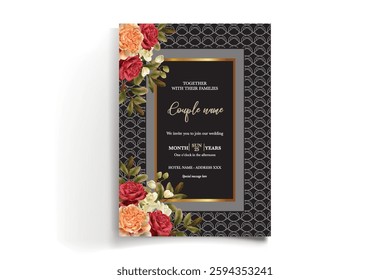 BRIDAL SHOWER FLORAL INVITATION TEMPLATE