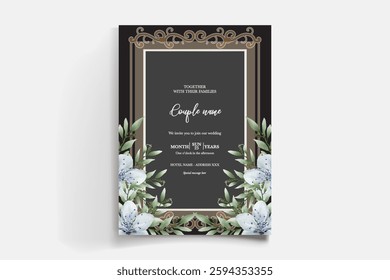 BRIDAL SHOWER FLORAL INVITATION TEMPLATE