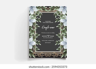 BRIDAL SHOWER FLORAL INVITATION TEMPLATE