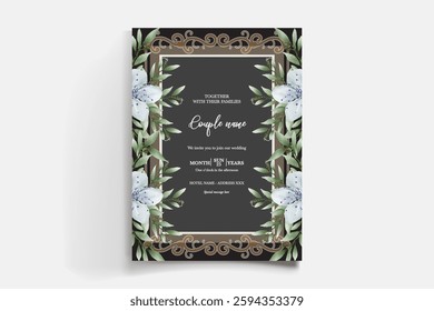 BRIDAL SHOWER FLORAL INVITATION TEMPLATE