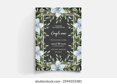 BRIDAL SHOWER FLORAL INVITATION TEMPLATE