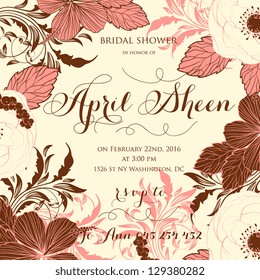 Bridal Shower invitation card