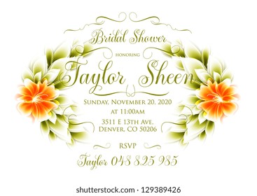 Bridal Shower invitation card