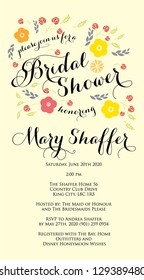 Bridal Shower invitation card