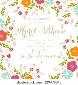 Bridal Shower invitation card