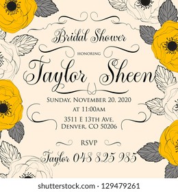 Bridal Shower invitation card