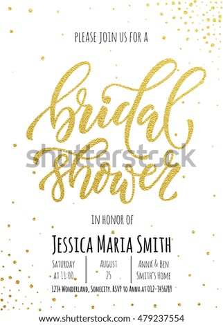 bridal shower invitation card template classic のベクター画像素材
