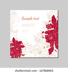 Bridal Shower invitation card. wedding card with  floral background