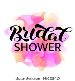 Bridal shower lettering. Word for banner, clothes or poster. Vector illustration
