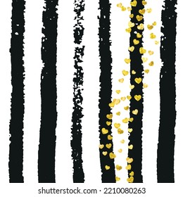 Bridal Texture. Hand Drawn Starburst. Scandinavian Magazine. Black Glittery Effect. Stripe Birthday Textile. Yellow Party Element. Decorative Wallpaper. Golden Bridal Texture