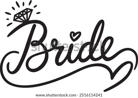 Bride bachelorette party on a white background