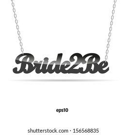 Bride to be - bachelorette necklace  