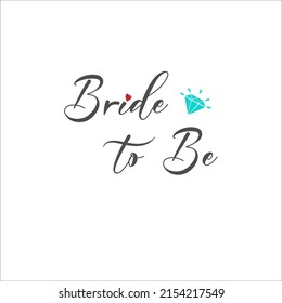 
Bride To Be Bachelorette Party Vector Calligraphy Design Stock Illustration