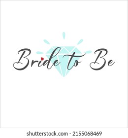 Bride To Be Bachelorette Party Vector Calligraphy Design Stock Illustration