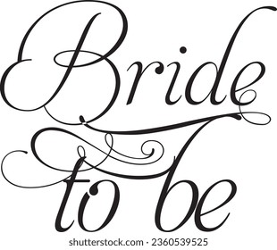 Bride to be sign vector design laser cut