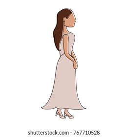 Bride with beautiful dress