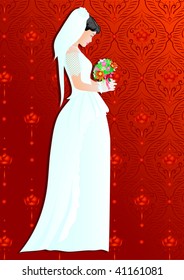 Bride with bouquet
