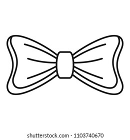 Bride bow tie icon. Outline bride bow tie vector icon for web design isolated on white background