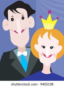 a bride and bridegroom	