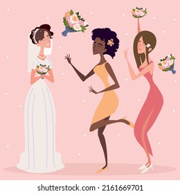novias con flores