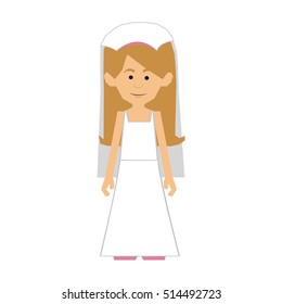 bride cartoon icon image 