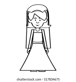 bride cartoon icon image 